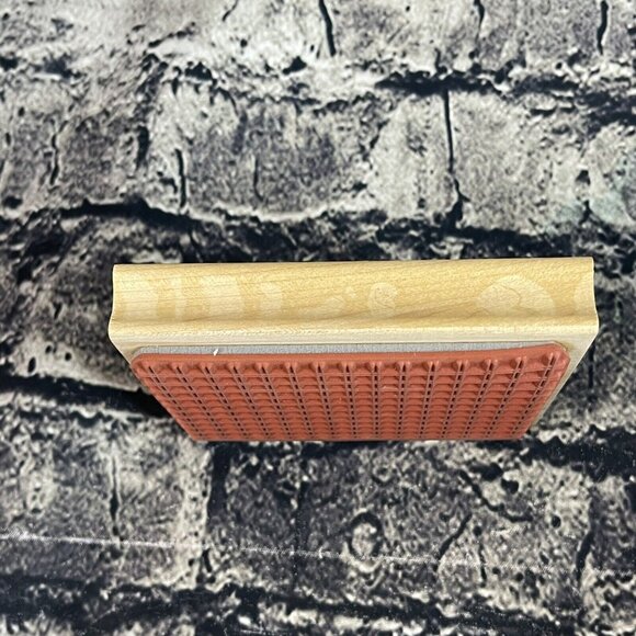 Great Impressions PLAID PATTERN Wood Mount Rubber Stamp #K82 - Picture 2 of 6